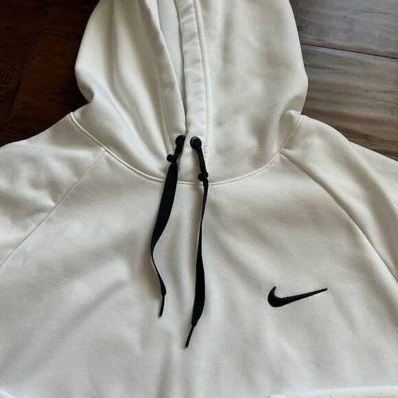 Nike mens thermafit white hoodie sweatshirt size large L - Picture 2 of 6